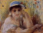 Woman in a straw hat 1880